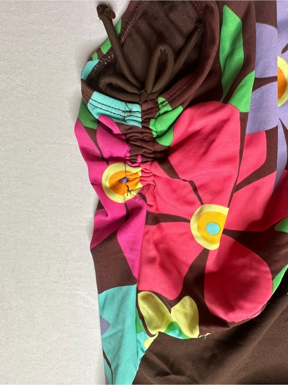 GAP Girls Brown Floral Skort with Pink & Green Accents